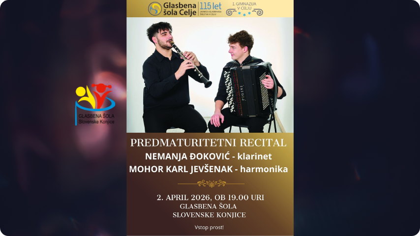 Vabilo na predmaturitetni recital